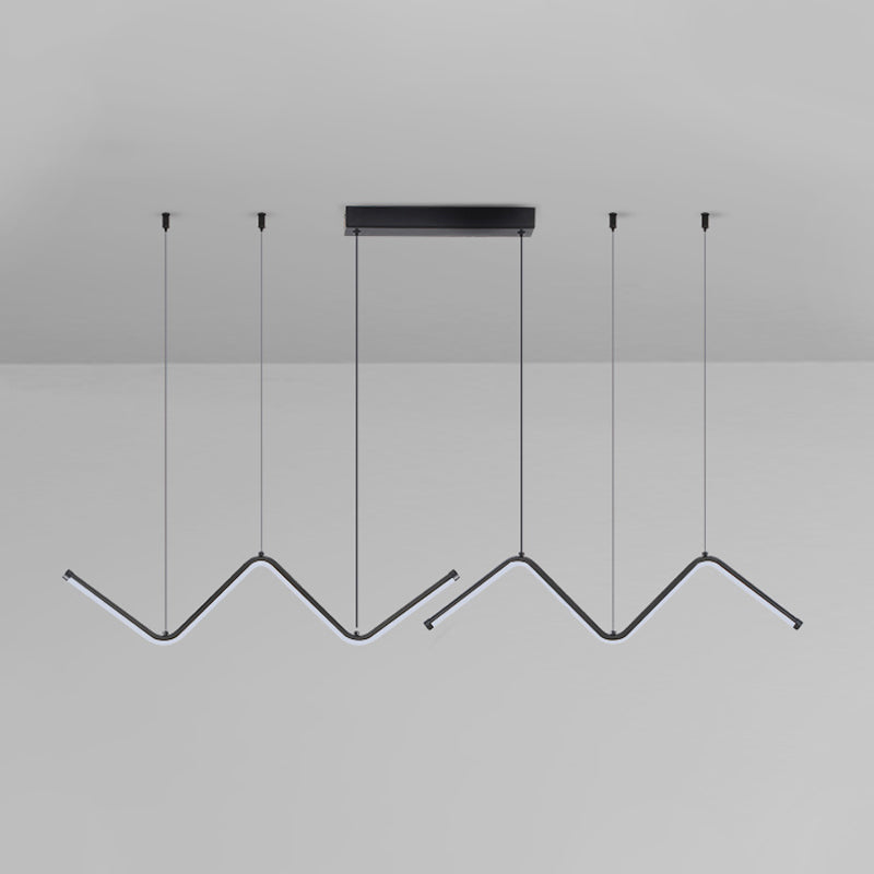 2 Light Linear Island Lights Contemporary Metal Island Lighting Ideas