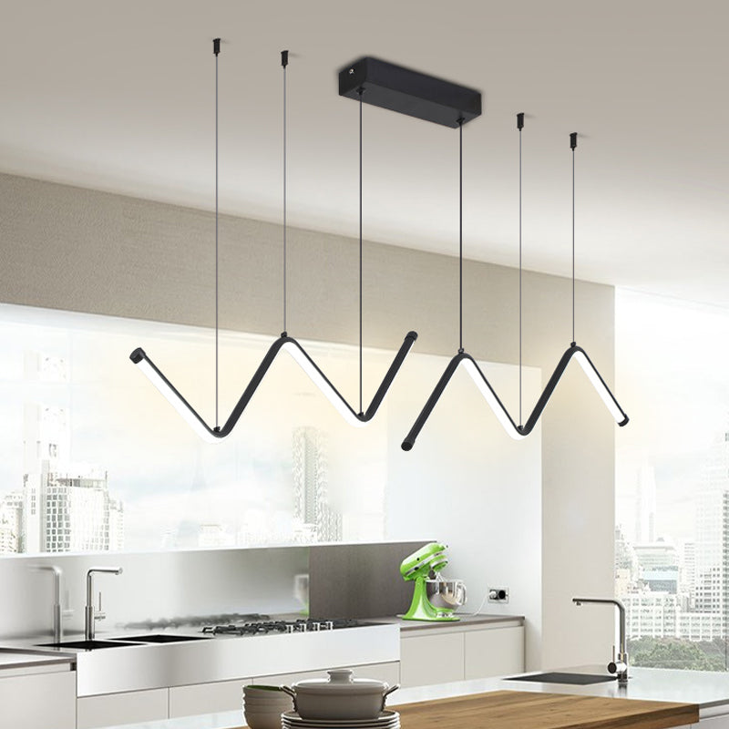 2 Light Linear Island Lights Contemporary Metal Island Lighting Ideas