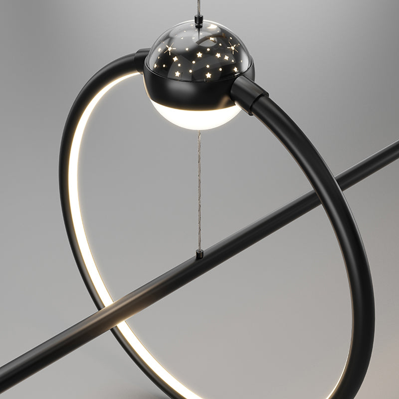 5 lumières de l'île géométrique légère idées d'éclairage de l'île métallique contemporaine