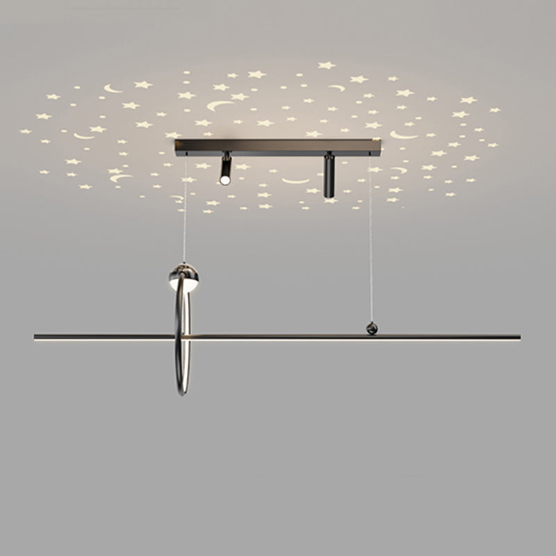 5 Light Geometric Island Lights Contemporary Metal Island Lighting Ideas