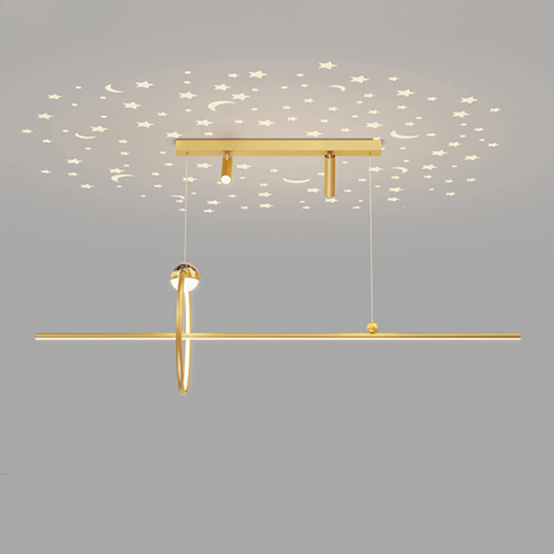 5 lumières de l'île géométrique légère idées d'éclairage de l'île métallique contemporaine