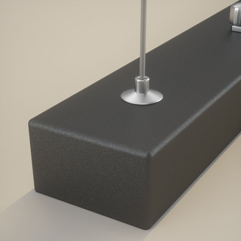 4 Licht geometrische Insellichter zeitgenössische Metal -Inselbeleuchtungsideen