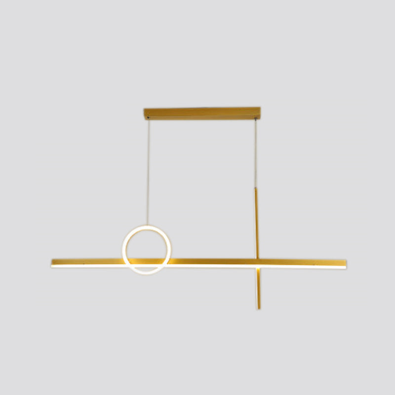 3 luces de isla lineal ligera Ideas de iluminación de isla de metal contemporánea para cocina