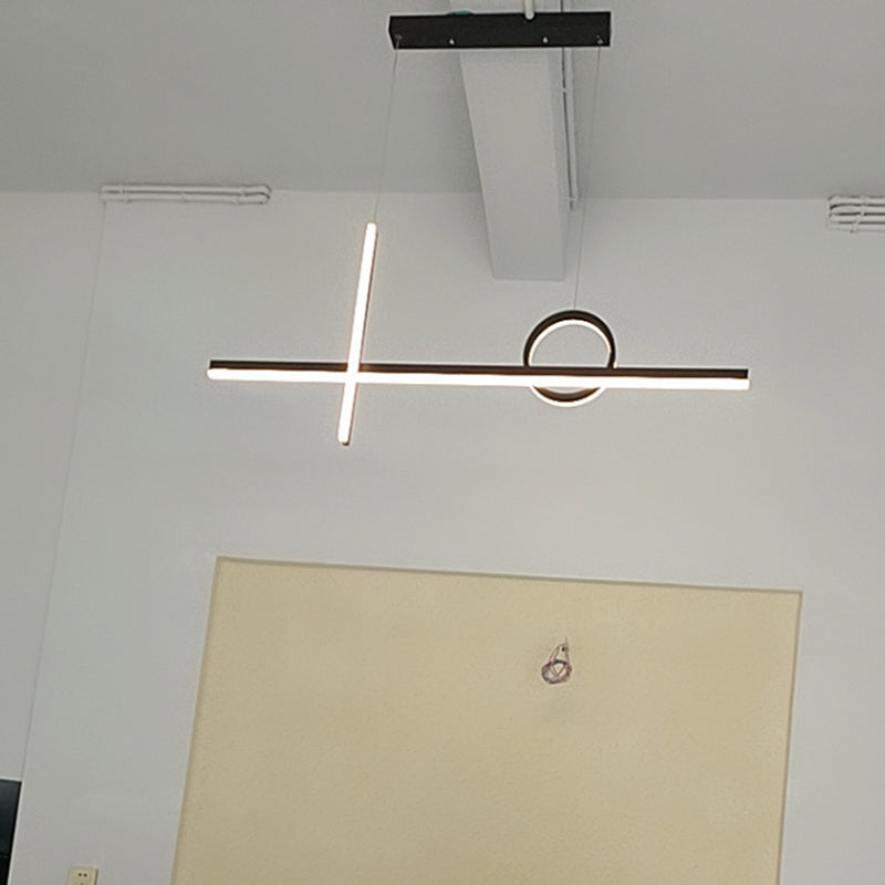 3 luces de isla lineal ligera Ideas de iluminación de isla de metal contemporánea para cocina