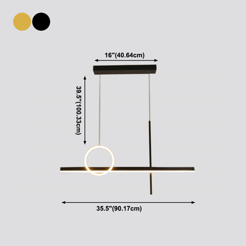 3 luces de isla lineal ligera Ideas de iluminación de isla de metal contemporánea para cocina