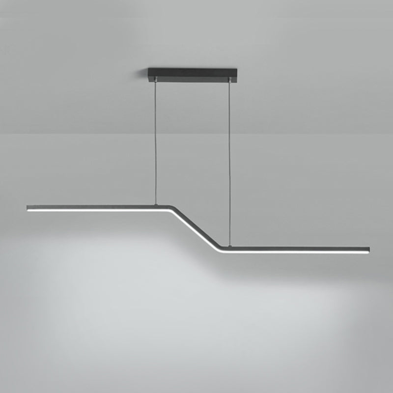 1 Light Linear Island Lights Contemporary Metal Island Éclairage Idées de cuisine