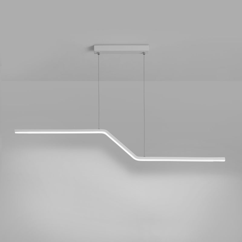 1 Light Linear Island Lights Contemporary Metal Island Éclairage Idées de cuisine