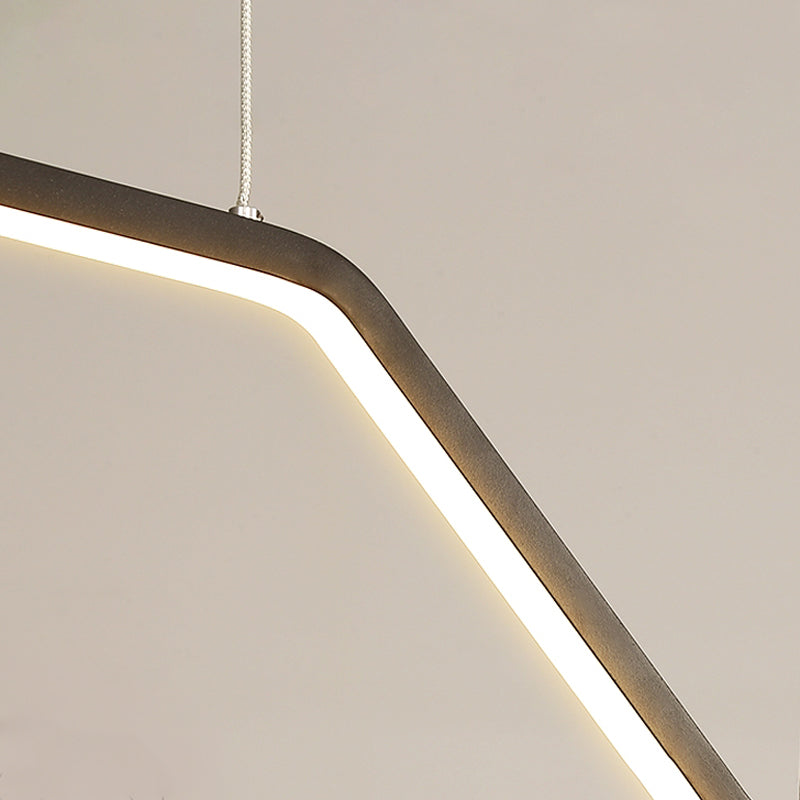 1 Light Linear Island Lights Contemporary Metal Island Éclairage Idées de cuisine