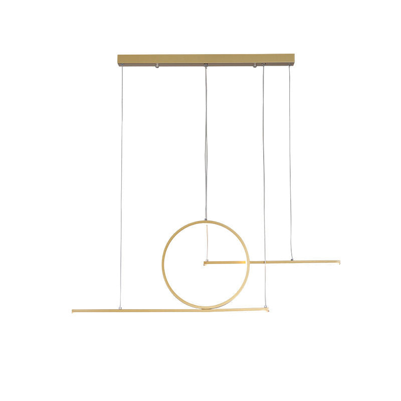 3 Light Linear Island Lights Contemporary Metal Island Light Fixture for Kitchen