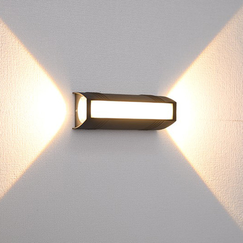 Modern Style Rectangular LED Wall Lamps Metal 3-Light Wall Lighting Ideas