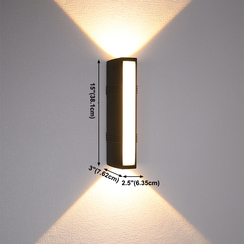 Modern Style Rectangular LED Wall Lamps Metal 3-Light Wall Lighting Ideas