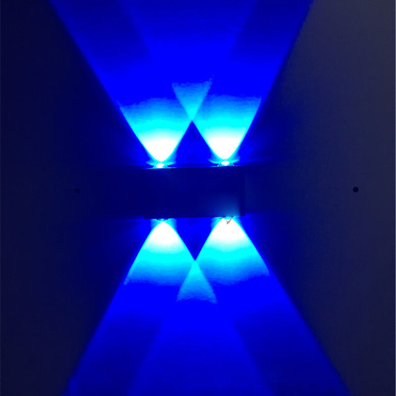 Modern Style Rectangular LED Wall Lamps Metal 4-Light Wall Lighting Ideas