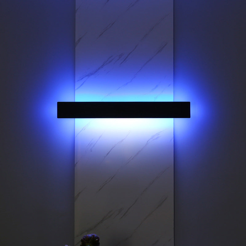 Modern Style Rectangular LED Wall Lamps Metal 1-Light Wall Lighting Ideas