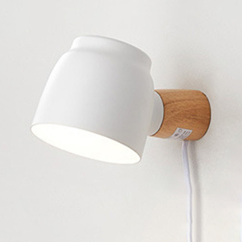 Metalen kom leeswandverlichting moderne stijl 1 licht wand gemonteerd verlichtingsarmatuur