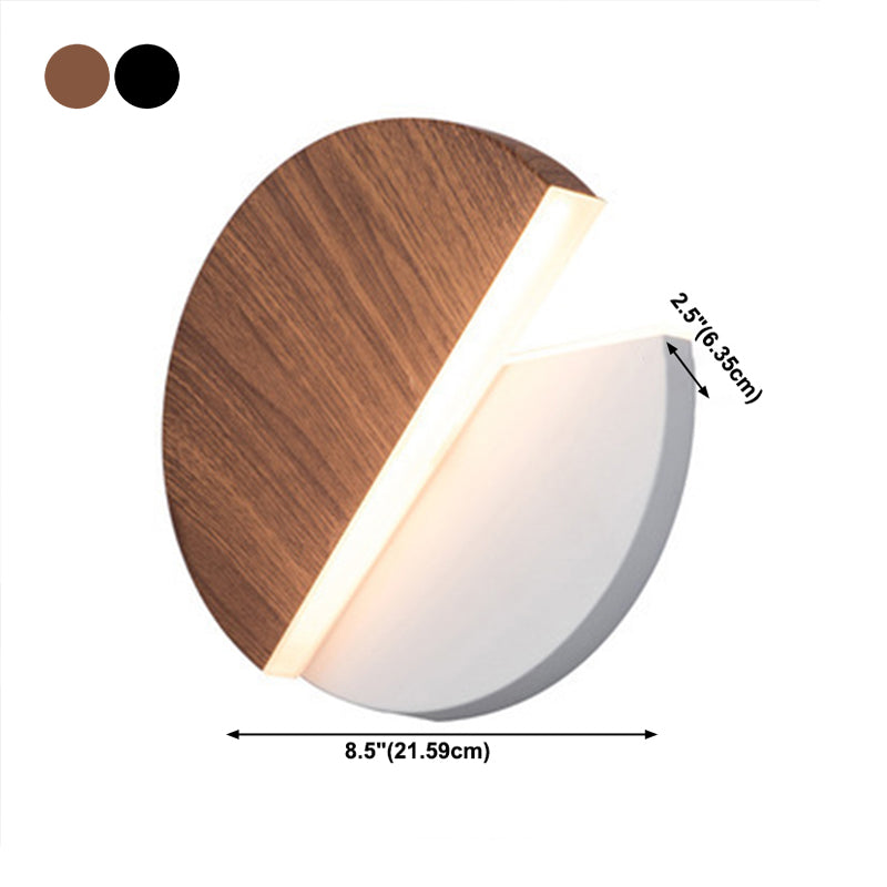 Iluminación de pared de sombra redonda de metal lámpara de pared de luz simple moderna