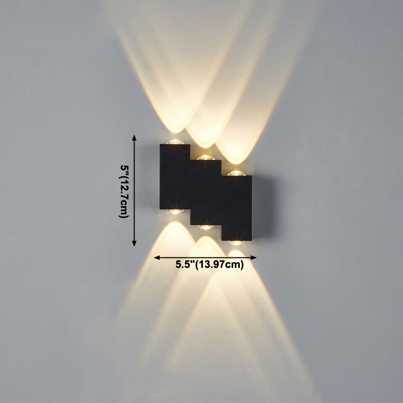 Multi-Light Fold Wall Sconce Lights Contemporary Style Metal Wall Washer Sconce