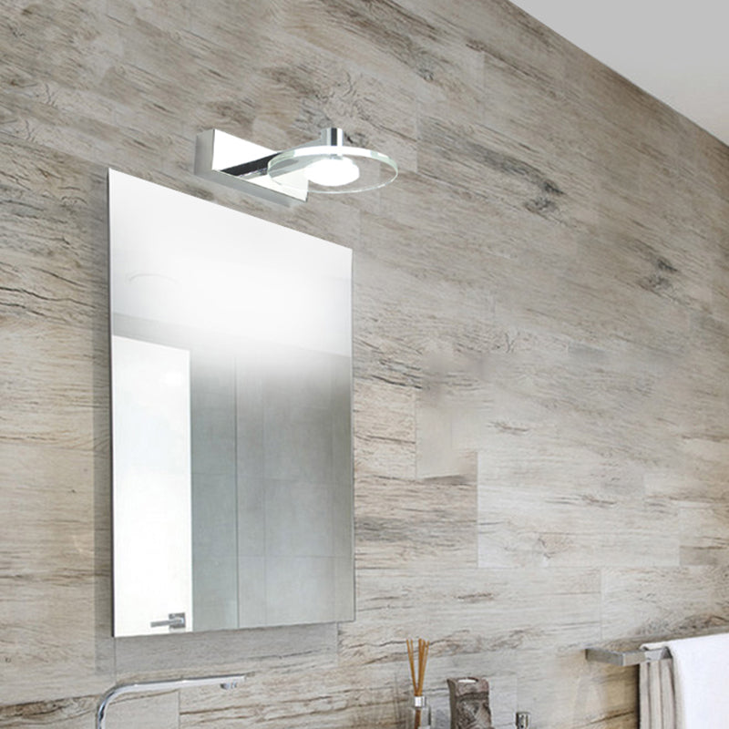 Modern Style Round LED Wall Lamp Crystal 1 Light Mirror Wall Lighting Ideas