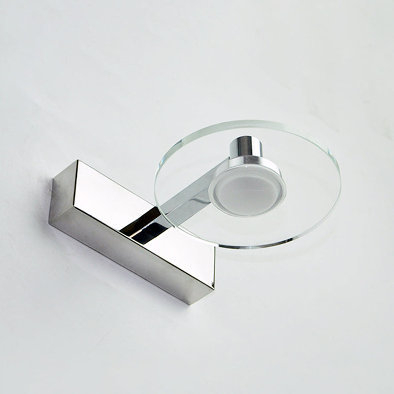 Modern Style Round LED Wall Lamp Crystal 1 Light Mirror Wall Lighting Ideas