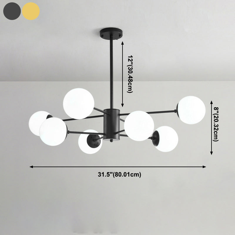 Contemporary Style Spherical Shape Chandelier Lights Glass Chandelier Lighting