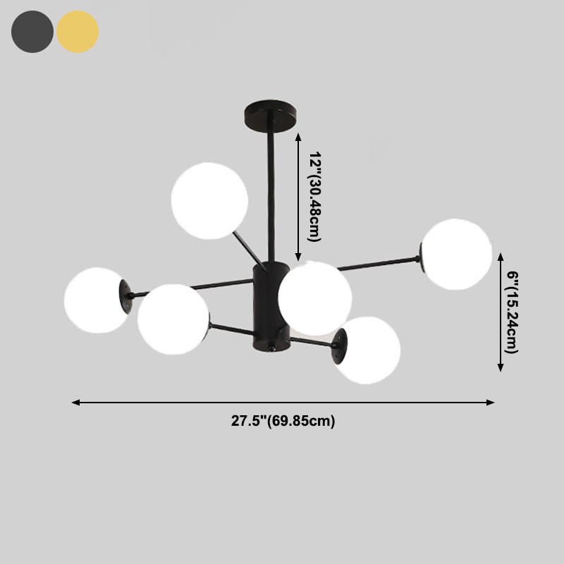 Contemporary Style Spherical Shape Chandelier Lights Glass Chandelier Lighting