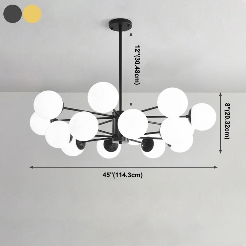 Contemporary Style Spherical Shape Chandelier Lights Glass Chandelier Lighting