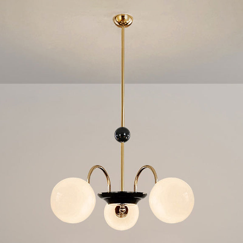 Contemporary Style Spherical Shape Chandelier Lights Glass Chandelier Lighting in Silver