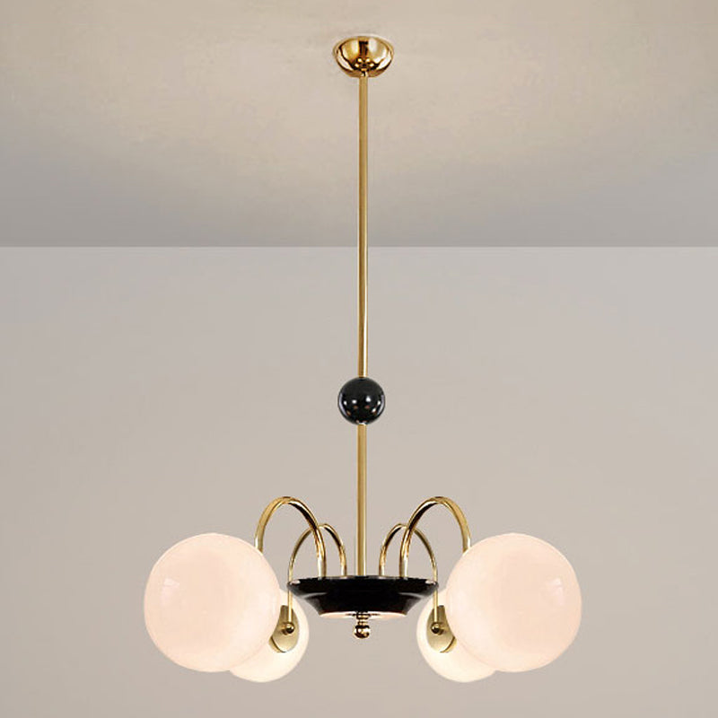 Contemporary Style Spherical Shape Chandelier Lights Glass Chandelier Lighting in Silver