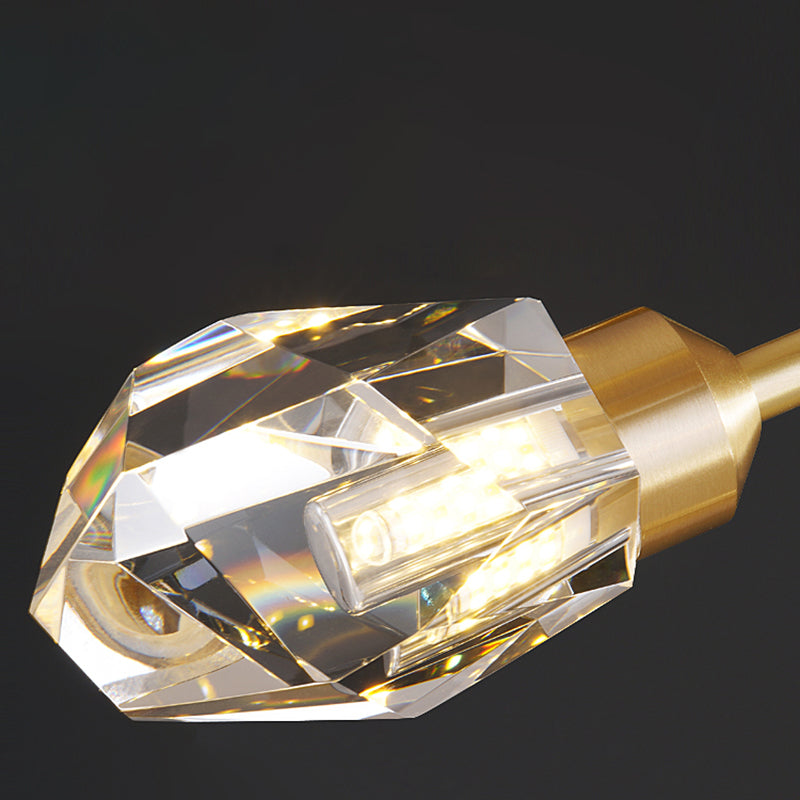 Contemporary Luxury Pendant Light Crystal Geometric Chandelier for Living Room