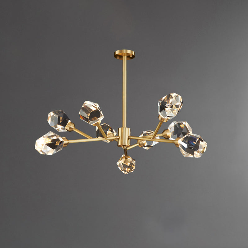 Contemporary Luxury Pendant Light Crystal Geometric Chandelier for Living Room