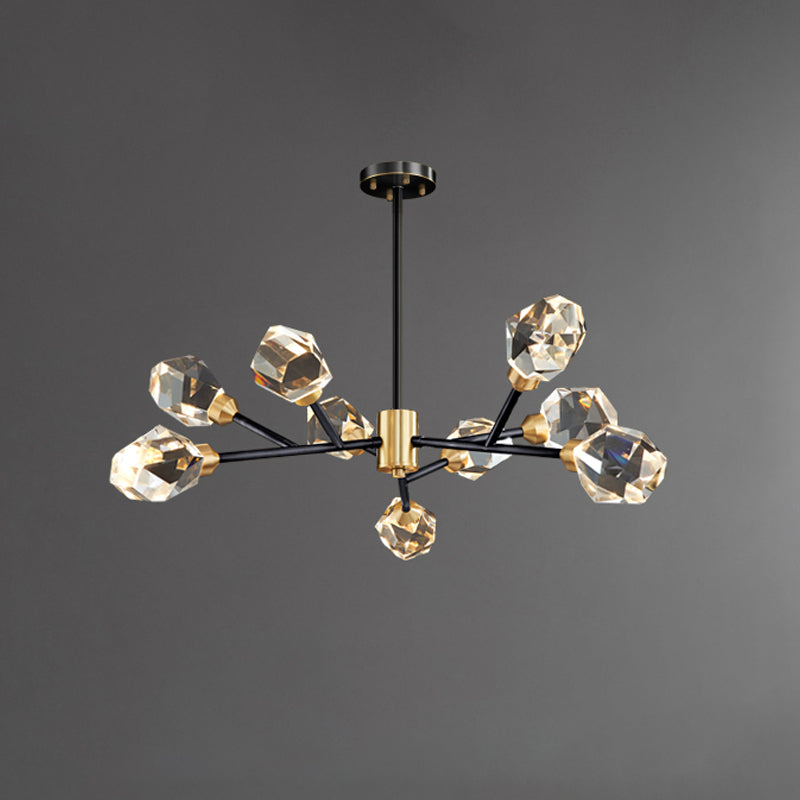 Contemporary Luxury Pendant Light Crystal Geometric Chandelier for Living Room
