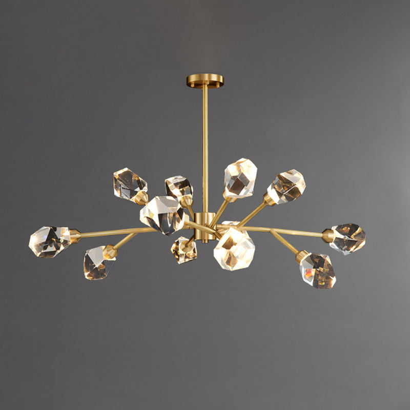 Contemporary Luxury Pendant Light Crystal Geometric Chandelier for Living Room