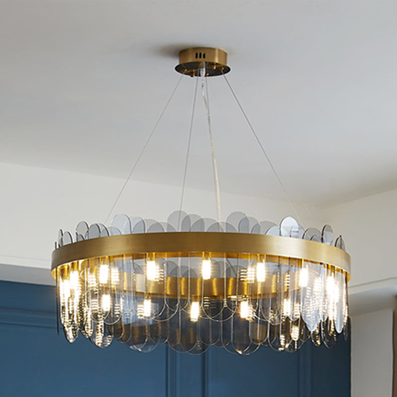 Modern Creative Pendant Light Glass Geometric Chandelier for Living Room