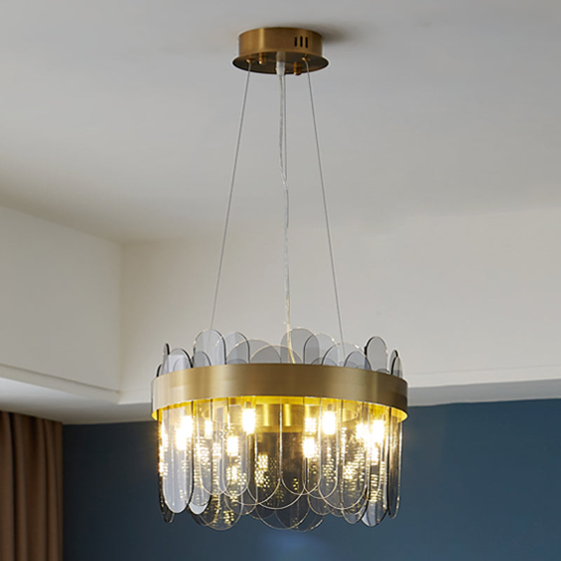 Modern Creative Pendant Light Glass Geometric Chandelier for Living Room
