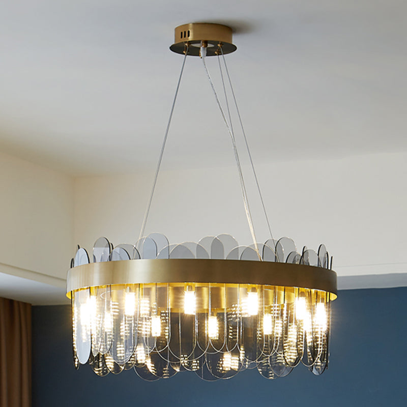 Modern Creative Pendant Light Glass Geometric Chandelier for Living Room