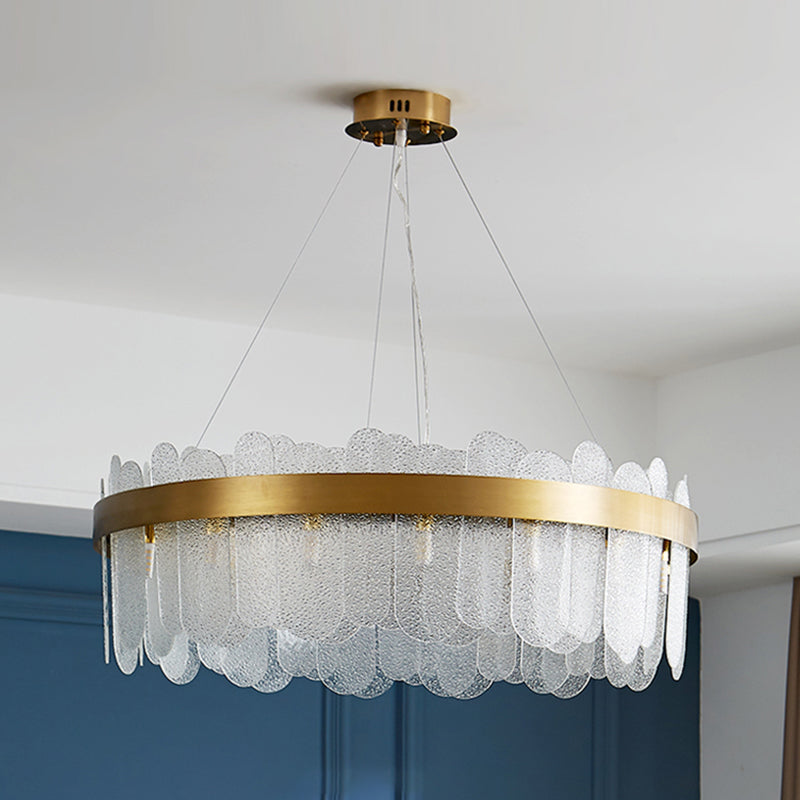 Moderno lampadario geometrico di vetro a sospensione creativo per soggiorno per soggiorno