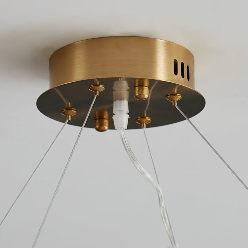 Modern Creative Pendant Light Glass Geometric Chandelier for Living Room