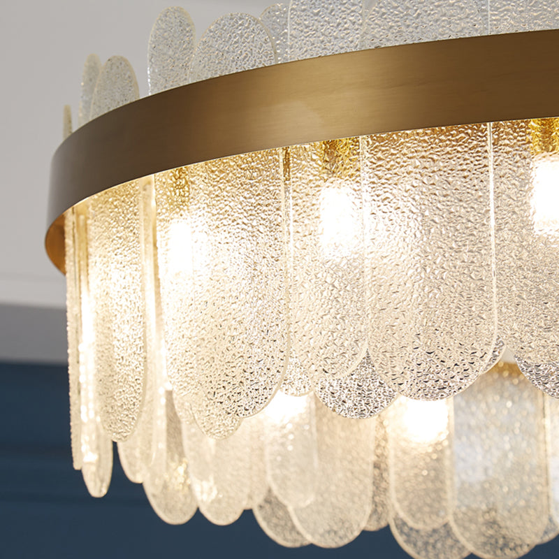 Moderno lampadario geometrico di vetro a sospensione creativo per soggiorno per soggiorno