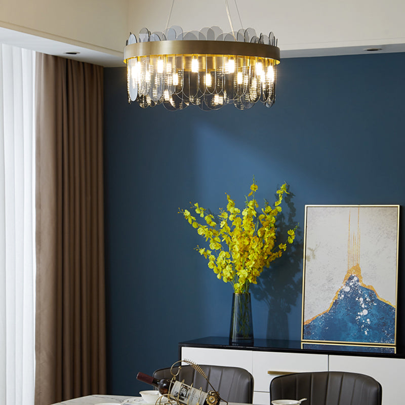 Modern Creative Pendant Light Glass Geometric Chandelier for Living Room