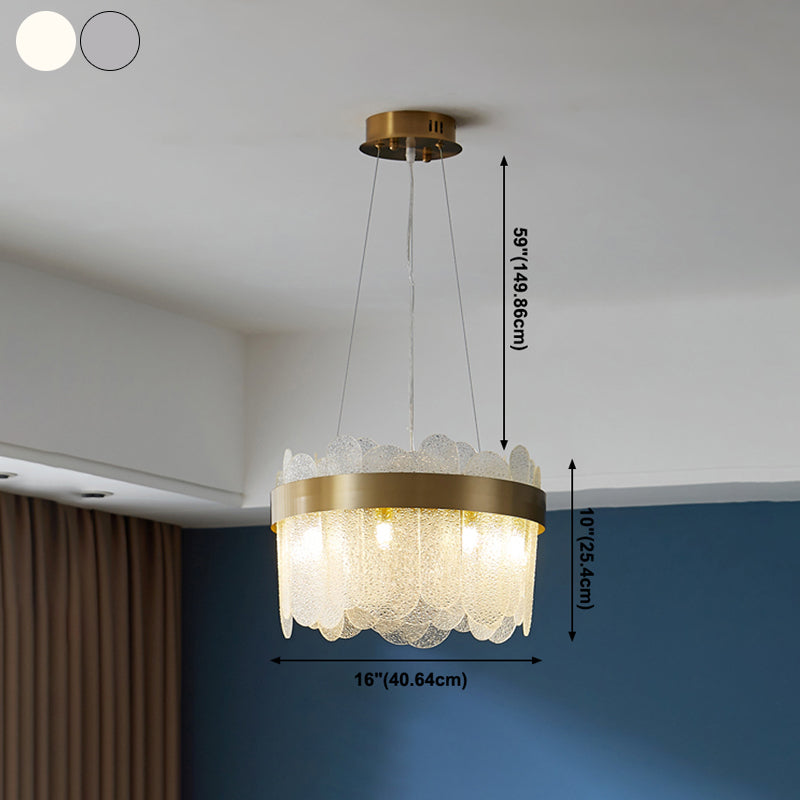 Modern Creative Pendant Light Glass Geometric Chandelier for Living Room