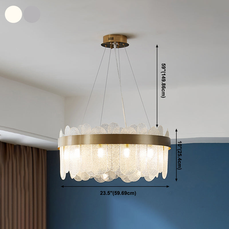 Modern Creative Pendant Light Glass Geometric Chandelier for Living Room