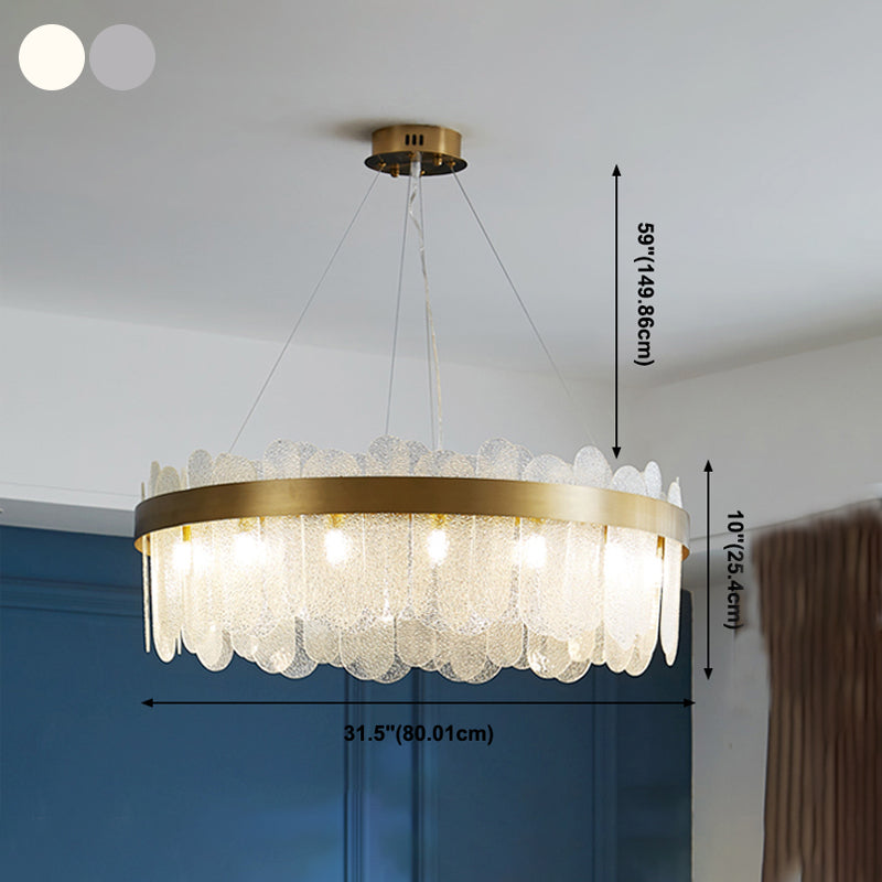 Modern Creative Pendant Light Glass Geometric Chandelier for Living Room