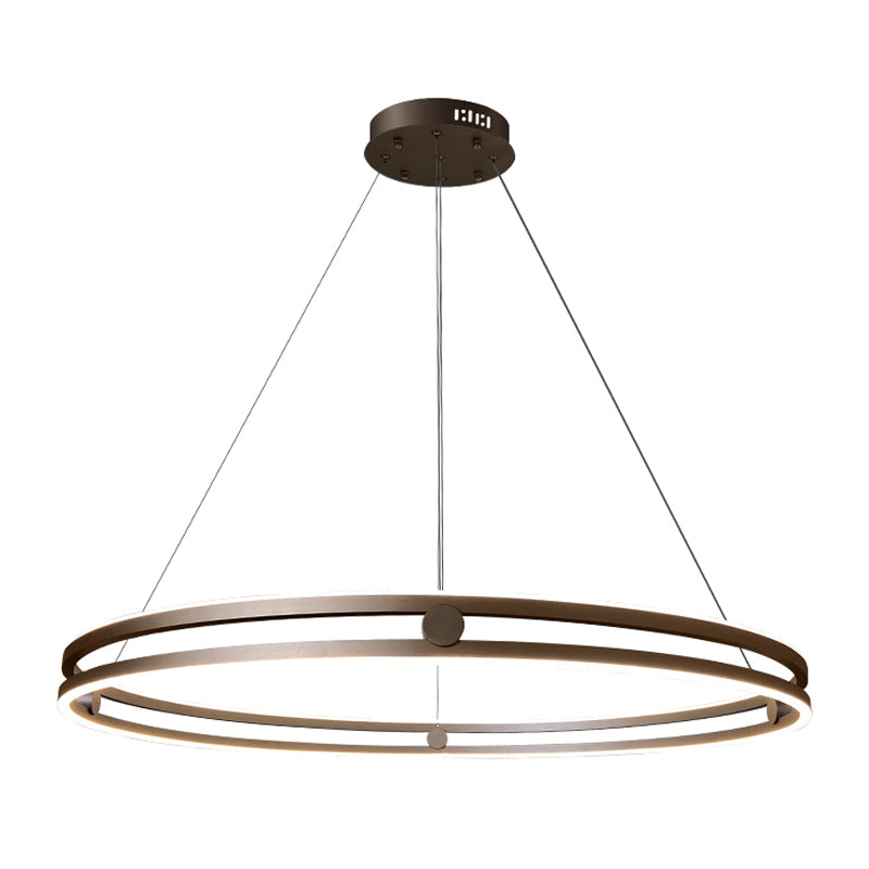 Contemporary Simple LED Hanging Pendant Light Silicone Linear Chandelier for Living Room