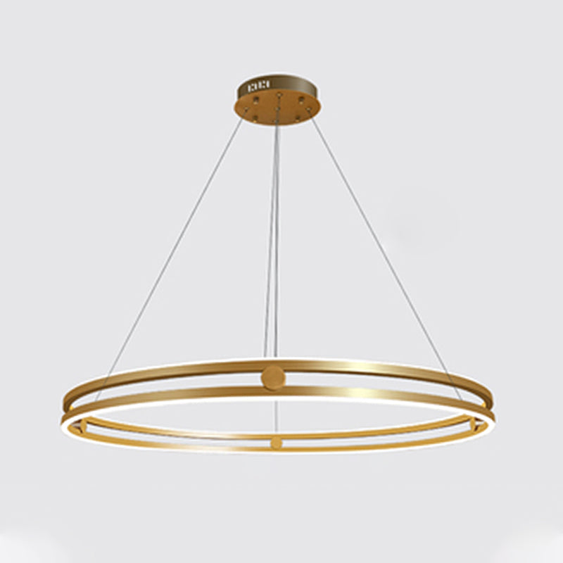 Contemporary Simple LED Hanging Pendant Light Silicone Linear Chandelier for Living Room