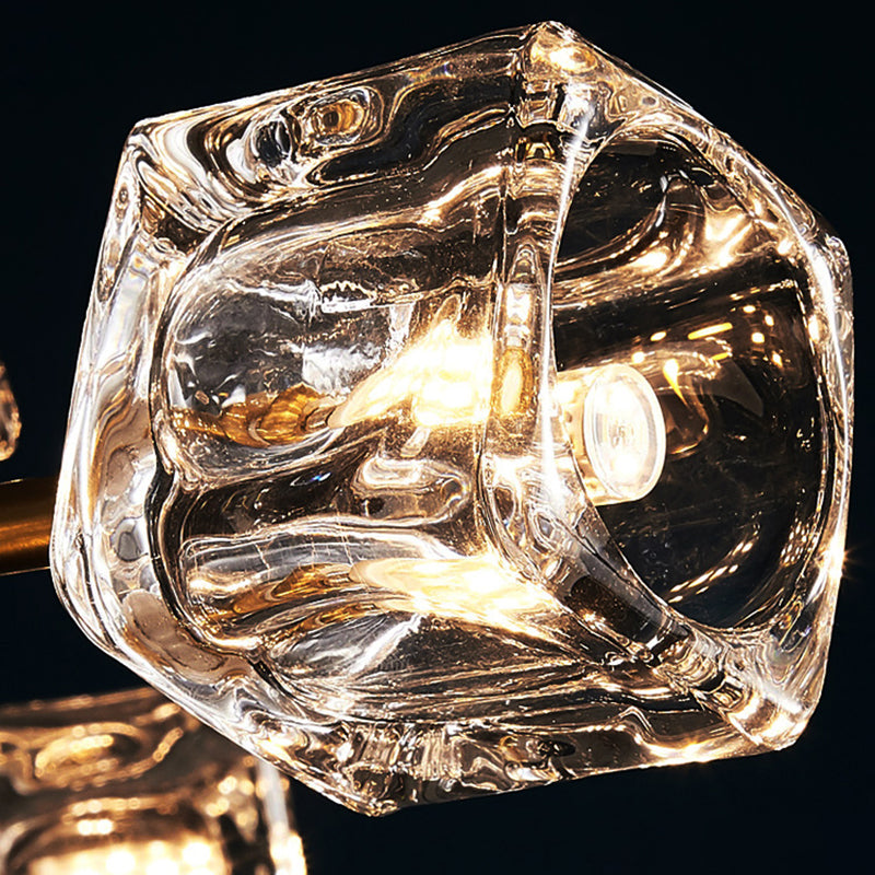 Modern Nordic Pendant Light Crystal Geometric Chandelier for Dining Room