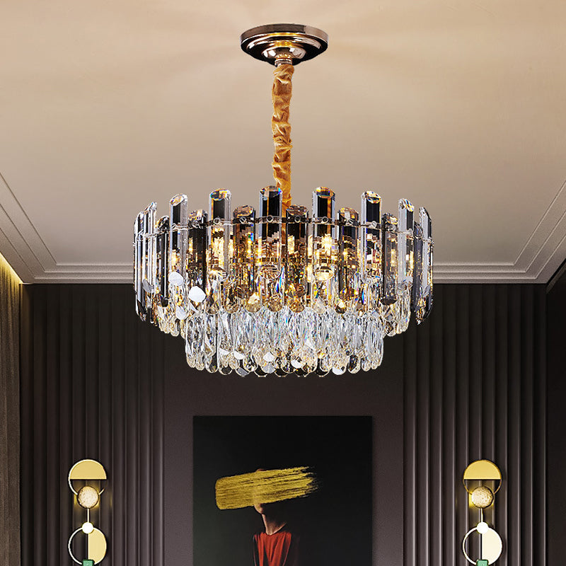 Eigentijdse stijl geometrie vorm kroonluchter lichten kristallen hangende lichten