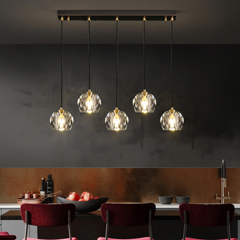 Crystal Globe Hanging Lampe in Modern Artistic Style Pendant Pendant Light for Dining Room