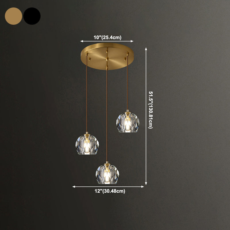 Crystal Globe Hanging Lampe in Modern Artistic Style Pendant Pendant Light for Dining Room