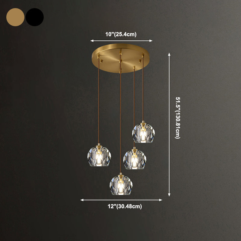 Crystal Globe Hanging Lampe in Modern Artistic Style Pendant Pendant Light for Dining Room