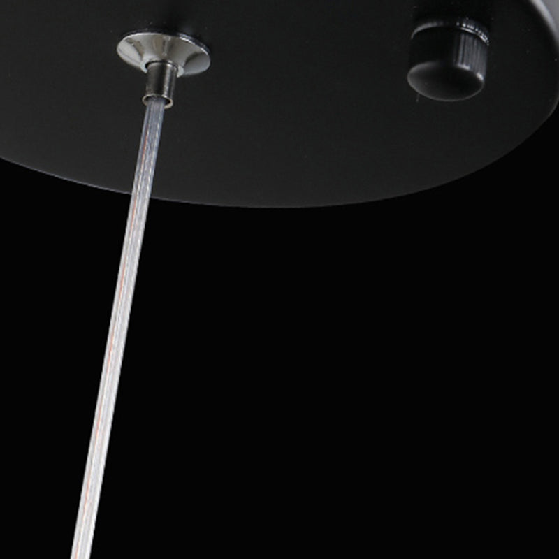 Electroplate Iron Pendant Light in Modern Luxury Style Crystal Square Hanging Lamp for Dining Room