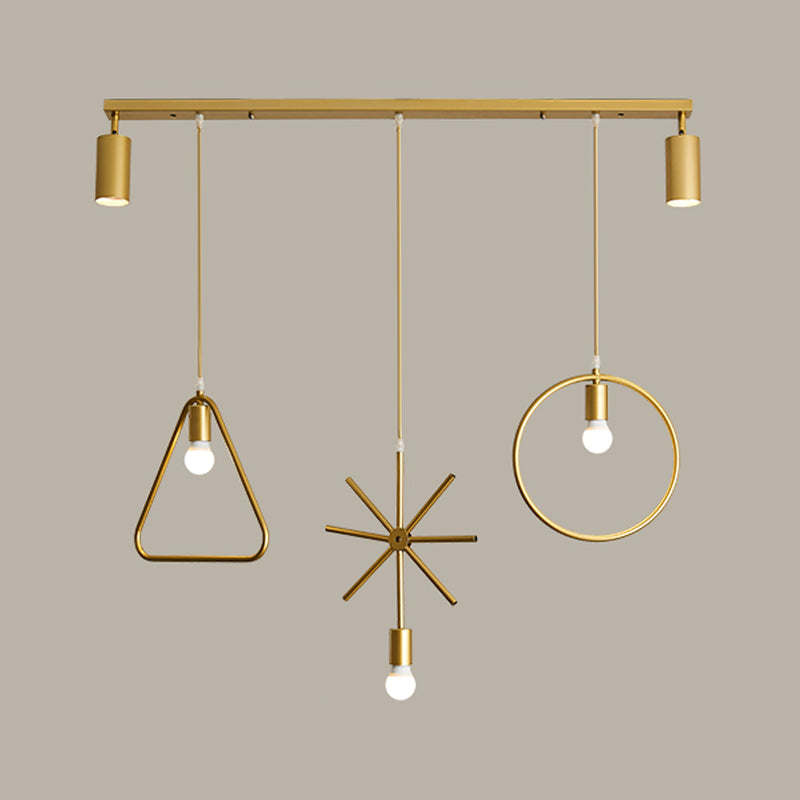 Gold Island Lights Contemporary Metal Island Lighting Ideas for Kitchen